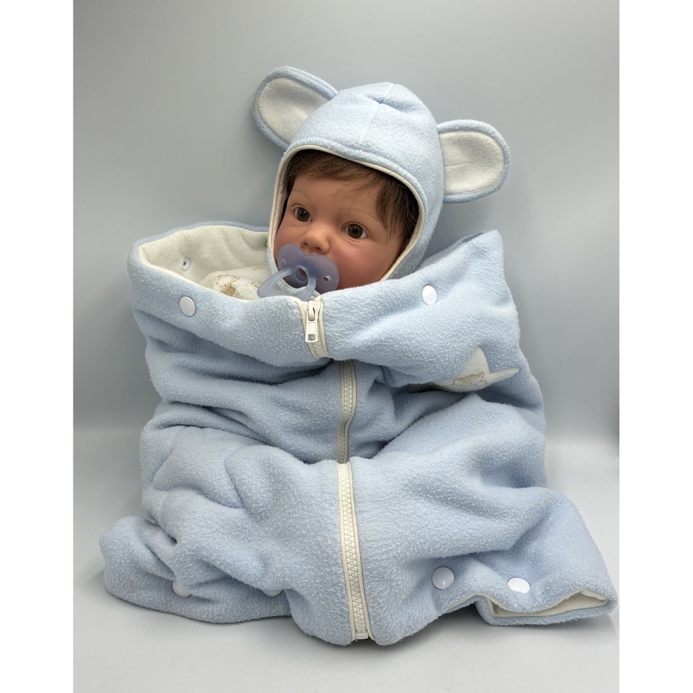 VINTAGE 1997 Lee Middleton NEWBORN NURSERY Baby Boy Doll By REVA SCHICK VG